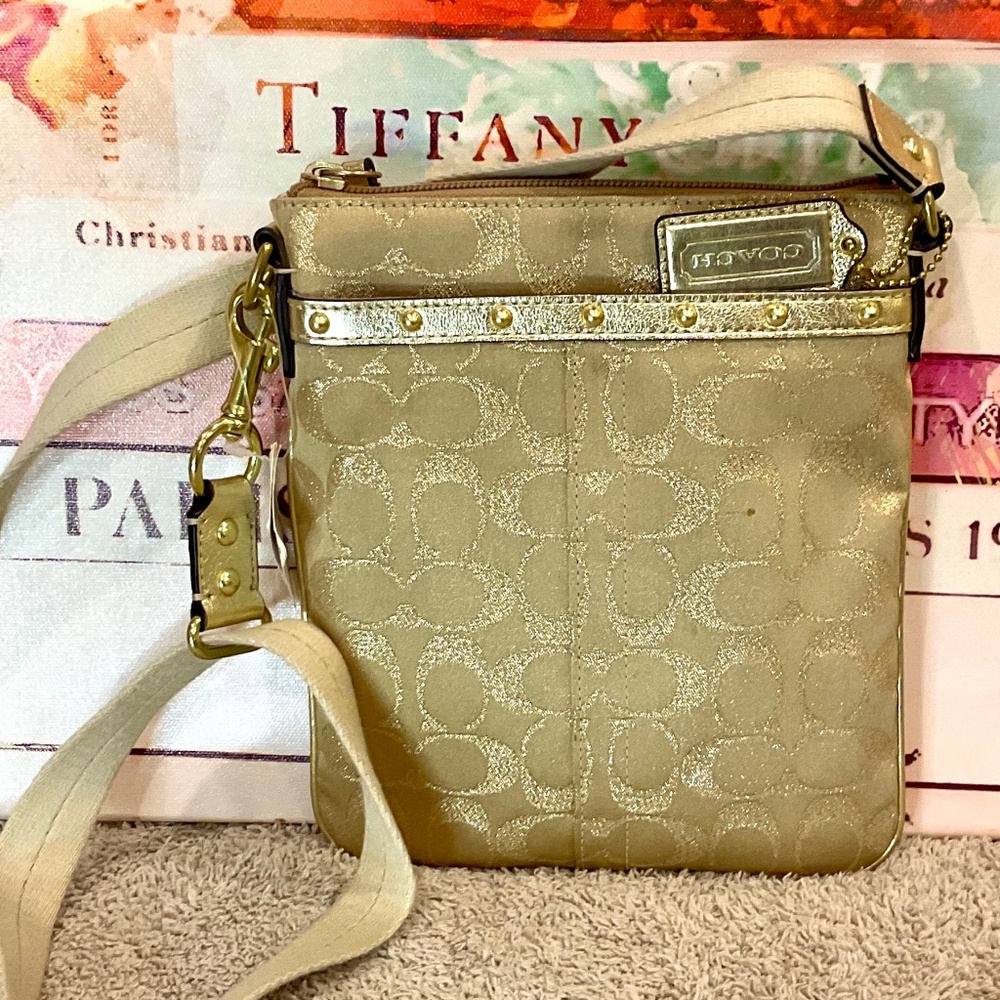 Coach Metallic Gold Crossbody Bag